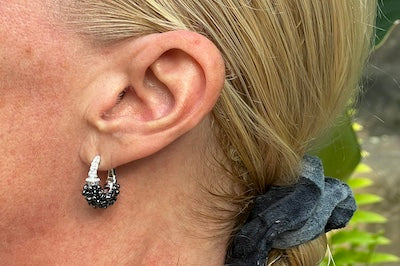 Black Diamond Briolette Earrings