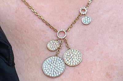 Multi Disc Diamond Necklace