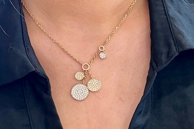 Multi Disc Diamond Necklace