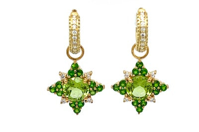 Spanish Peridot Charm Earrings