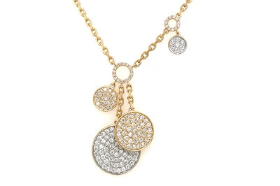 Multi Disc Diamond Necklace