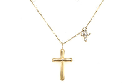 Sarah Double Cross Necklace