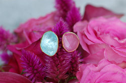 Aquamarine and Pink Tourmaline Ring