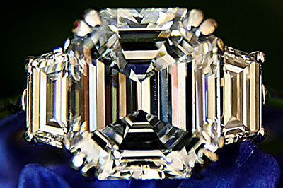 Classic Three-Stone Ring with Asscher Cut