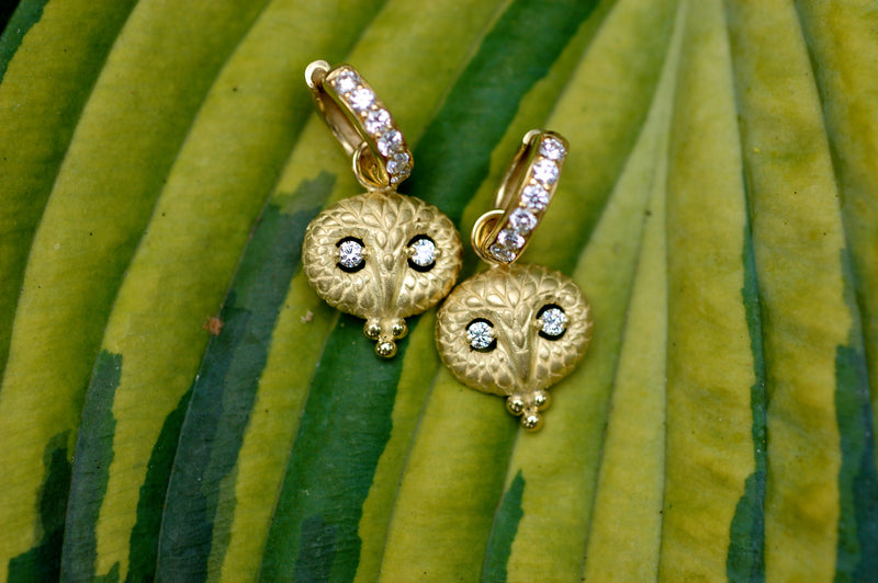 Wise Owl Charm Earrings