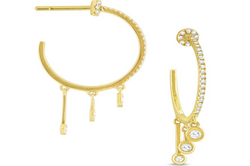 Festive Diamond Hoops