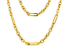 Mixed Link 18kt Chain