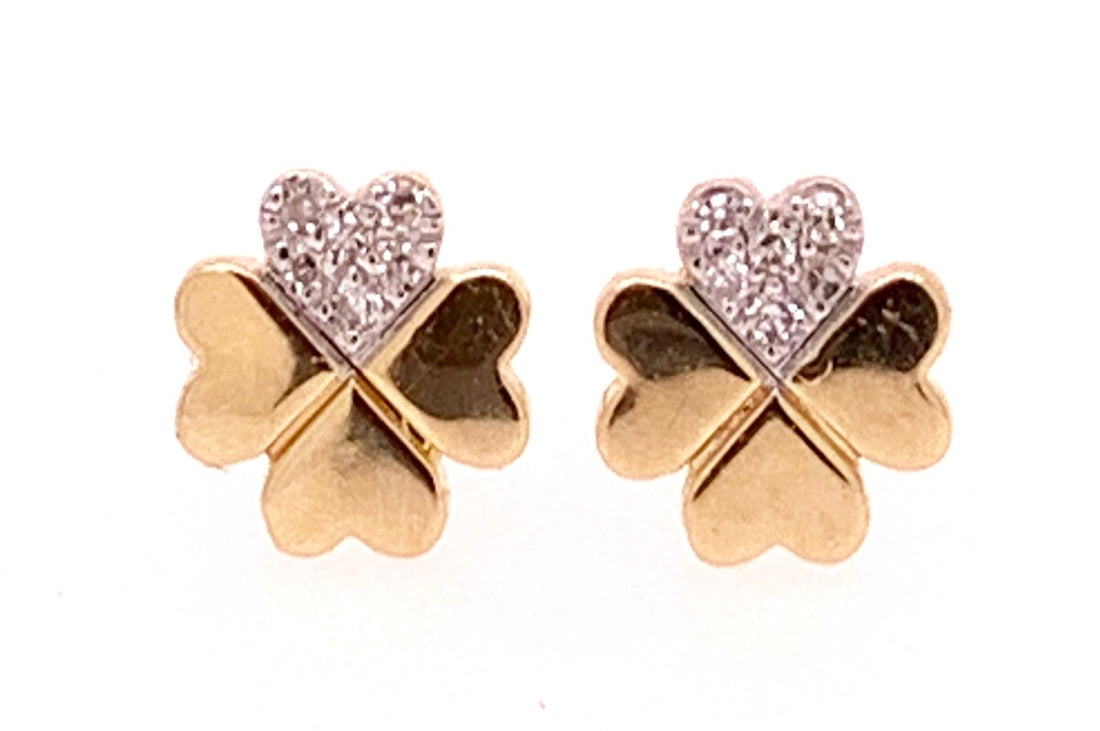 Lucky Four Leaf Clover Studs