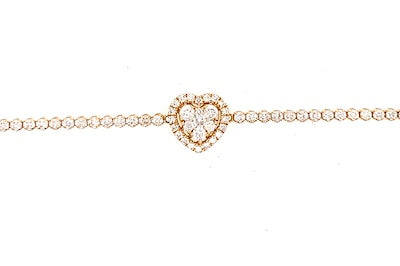 Heart Cluster Tennis Bracelet