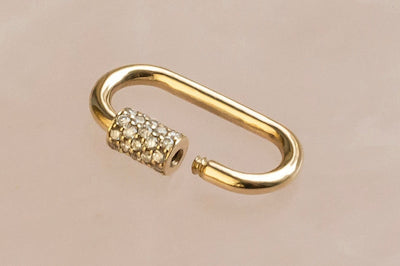Diamond and Gold Carabiner