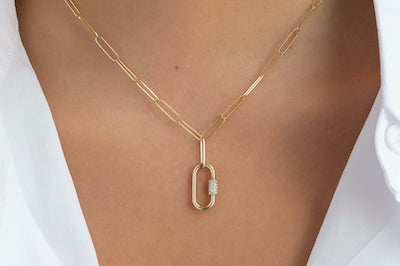 Diamond and Gold Carabiner