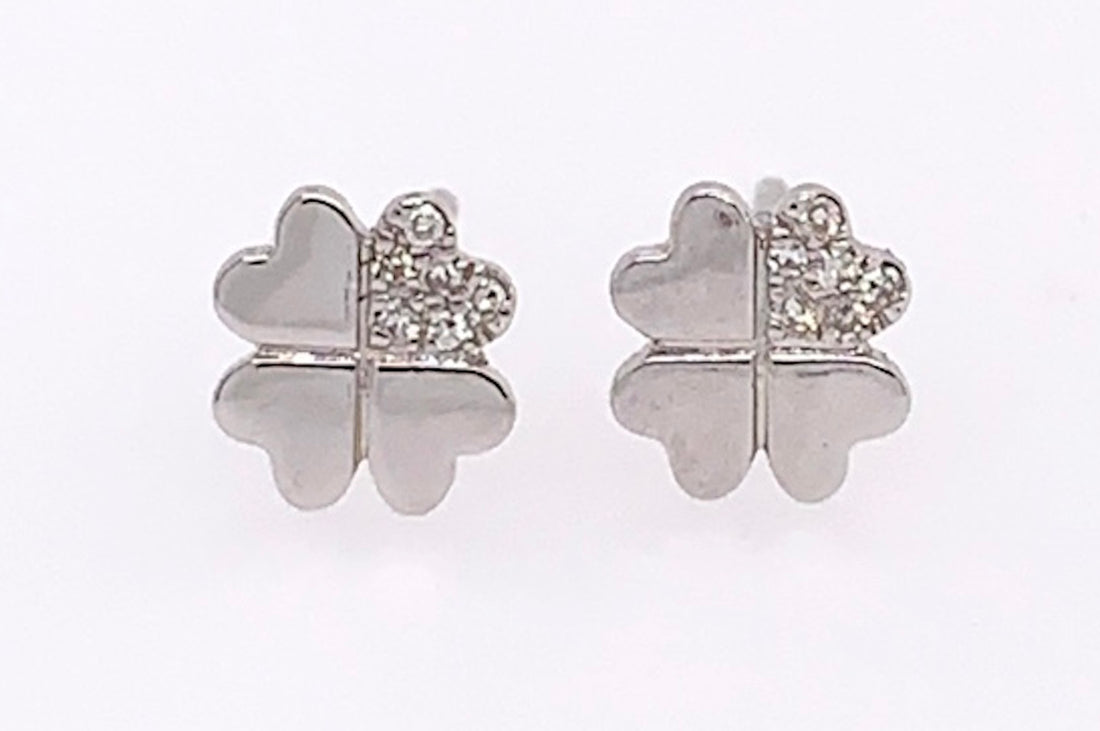 Lucky Four Leaf Clover Studs