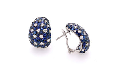 Sapphire and Diamond Classic Earrings