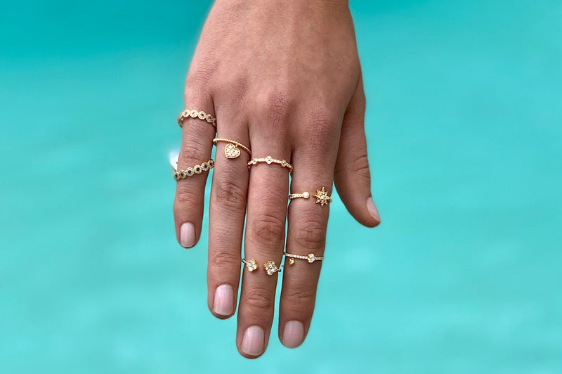Double Clover Diamond Ring