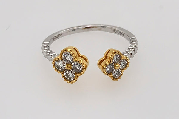 Double Clover Diamond Ring