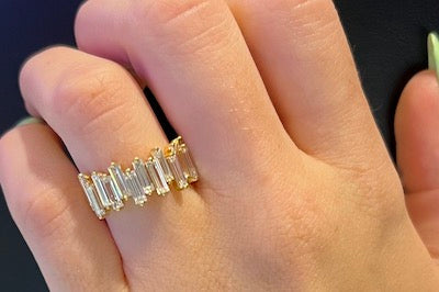 Stacked Baguette Diamond Ring
