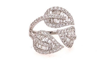 Three Leaves Diamond Ring