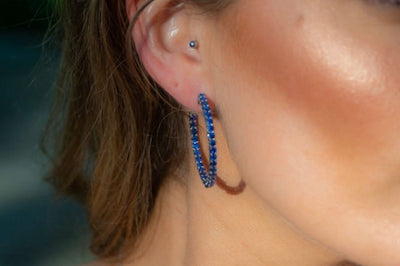 Sapphire Hoops