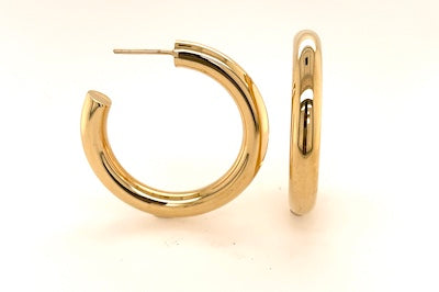 Perfect Gold Hoops 1.25"