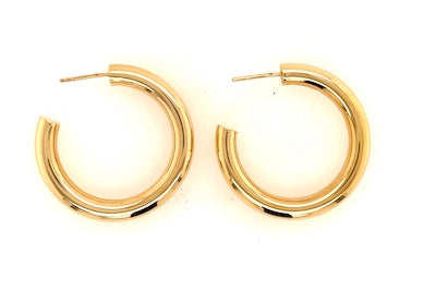 Perfect Gold Hoops 1.25"