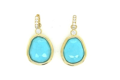 Sleeping Beauty Turquoise and Diamond Charms