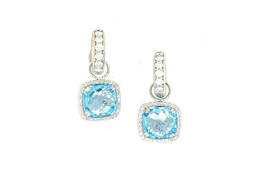 Blue Topaz Cushion Charms