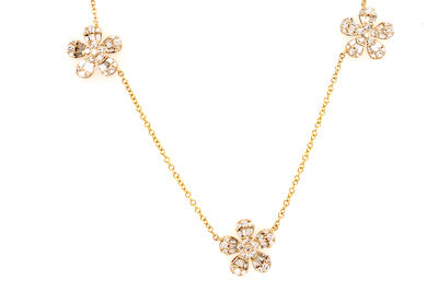 Small Diamond Flower Necklace