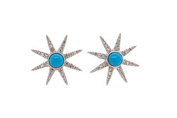 Diamond Starburst with Turquoise Studs