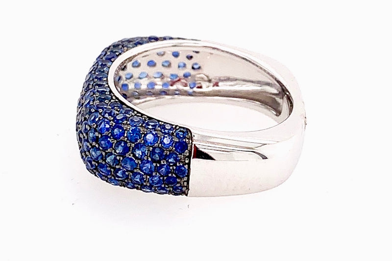 Square Blue Sapphire Ring