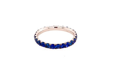 Blue Sapphire Eternity Band