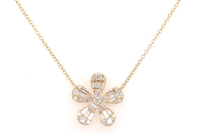 Medium Diamond Flower Necklace