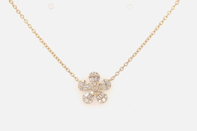 Small Diamond Flower Necklace