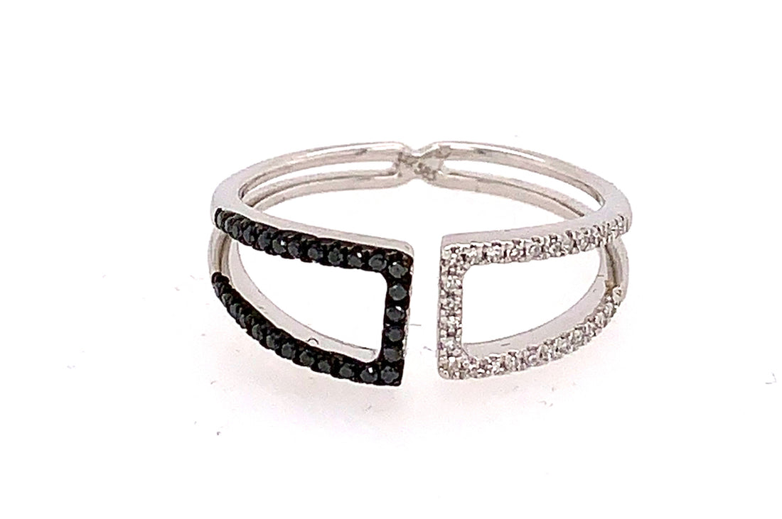 Black and White Diamond Ring