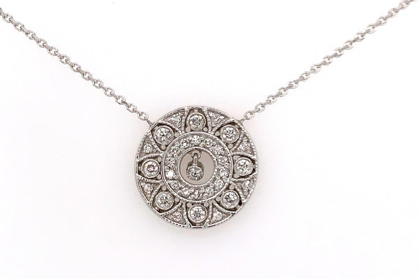 Diamond Antique Circle Necklace
