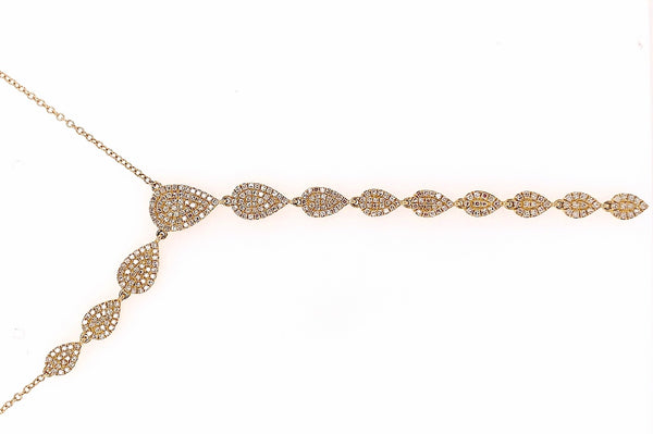 Asymmetrical Pave Diamond Necklace