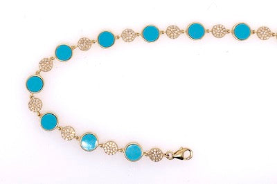 Turquoise and Diamond Bracelet