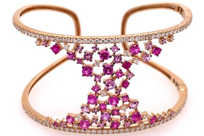 Waterfall Sapphire Diamond Bracelet