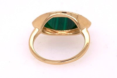 Malachite and Diamond Evil Eye Ring