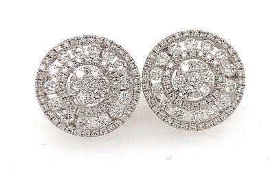 Fabulous Diamond Cluster Earrings