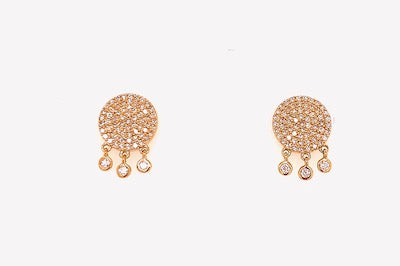 Diamond Pave Studs with a Fringe