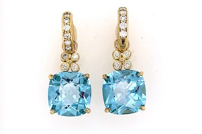 Sky Blue Topaz Charm Earrings