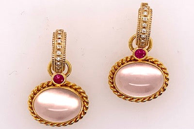 Rose Quartz and Pink Sapphire Charms