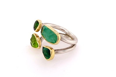 Tourmaline and Peridot Ring