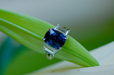 Sapphire and Diamond Cocktail Ring