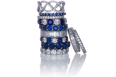 Selection of Diamond and Sapphire Eternity Bands