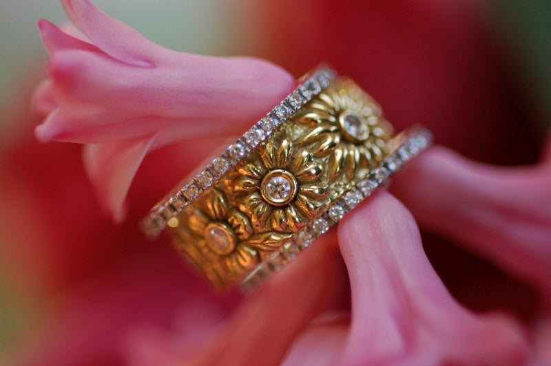 Carved Floral Ring