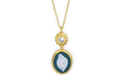 Eye Love Green Agate Necklace