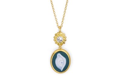 Eye Love Green Agate Necklace