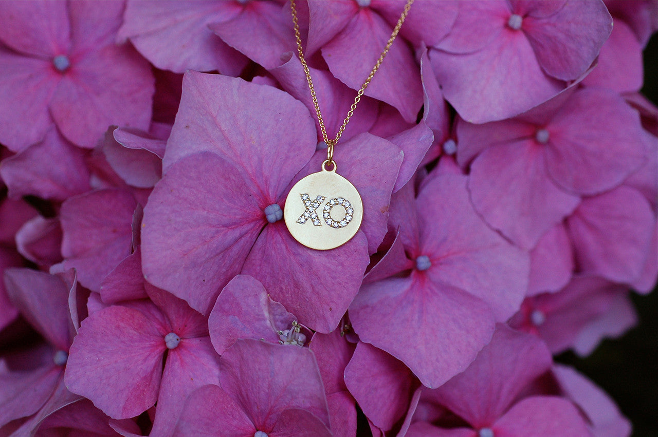 Hugs and Kisses Monogram Necklace