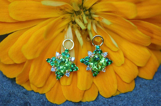 Spanish Peridot Charm Earrings